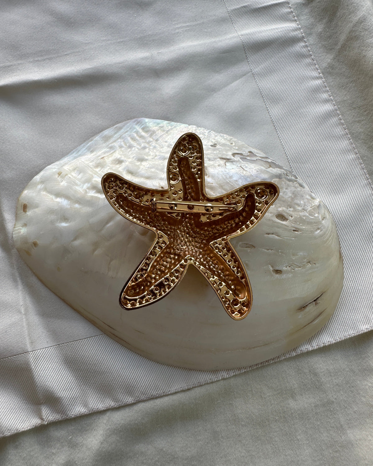 Golden Starfish Brooch
